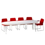 Superellips matbord delad skiva